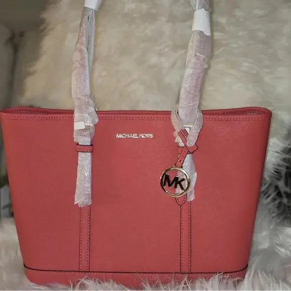 Michael Kors Jet Set Travel Saffiano Leather Tote Bag - Picture 1 of 5